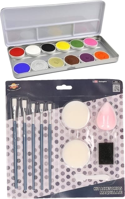 Superstar Schmink set - 12 basis kleuren - voor kinderen en volwassenen