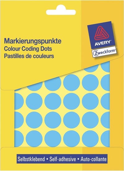 Avery Etiketten Zweckform Stip 18 Mm Papier Blauw 1056 Stuks