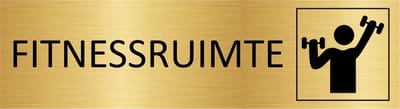 CombiCraft deurbordje Fitnessruimte in goud met tape - 165 x 45 mm
