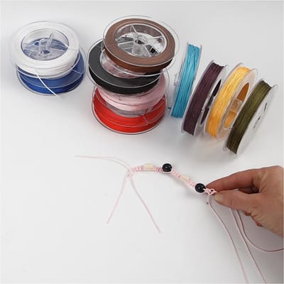Polyester koord, dikte 1 mm, diverse kleuren, 10x50 m/ 1 doos