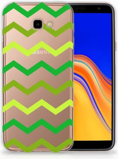 Samsung Galaxy J4 Plus (2018) TPU bumper Zigzag Groen