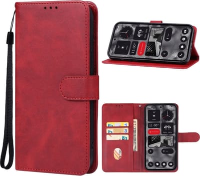 Rood agenda book case hoesje - Hoesje geschikt voor de Nothing Phone 2a / Nothing Phone 2a Plus