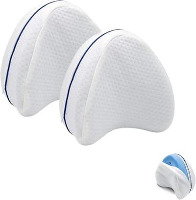 2x orthopedisch beenkussen - Ergonomisch beenverhogend kussen - Knieënkussen voor zijslapen (geheugenSchuim) - Verlicht rug-, heup-, ischias- en gewrichtspijn