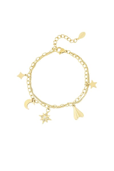 Bedelarmband Heavenly - Verkleurt niet - Cadeau - Goudlief