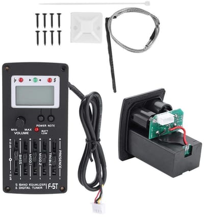 Allecto - 5 Band Gitarren-Equalizer - Professionele Gitaar EQ - Hoge Kwaliteit Geluid - Portabele Optie - Voor Gitaristen - Live Optredens en Studi...