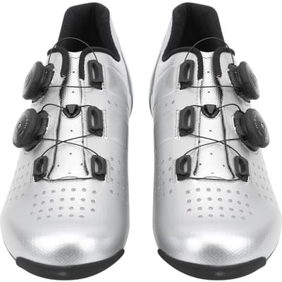 1 Paar Outdoor Fiets Schoenen Electroplate Zilveren Vamp Fiets Weg Klikschoenen gray