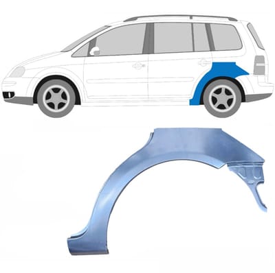 Reparatiepaneel achterspatbord voor Volkswagen Touran 2003-2010 / Links