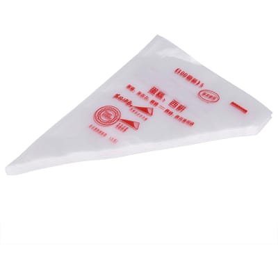 100 stuks Voedselkwaliteit Plastic Icing Spuitzakken Gebak Fondant Taart Decoreren Zak Gereedschap (S) Small white