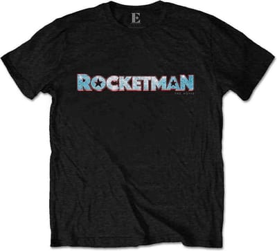 Elton John - Rocketman Movie Logo Heren T-shirt - S - Zwart