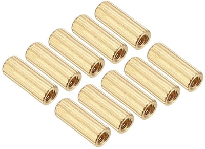 Messing Ronde Standoffs met Vrouwelijke Draad, Perfect voor Hoofdplaatmontage en Elektronica (M2 x 3 x 8mm) - Duurzaam, Betrouwbaar en Veelzijdig