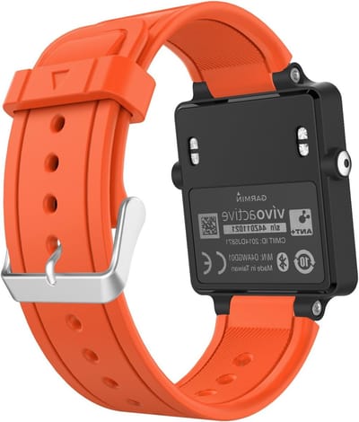 Zachte Silliconen Vervangbanden voor Fitness Horloges, Geschikt voor Vivoactive en Acetate GPS Smartwatches met Metalen Sluitingen