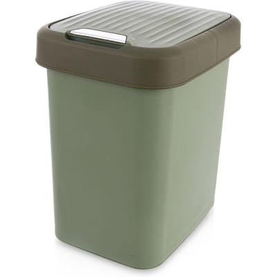 Poubelle en plastique verte 12 l
