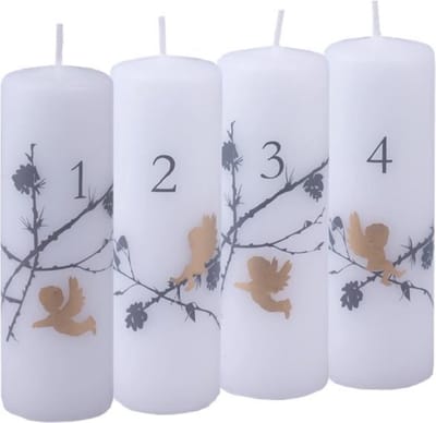 Adventskaarsen Engel Goud - 4 stuks - Adventskaars kalender - Kerst - Adventskalender - kaarsen