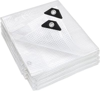 Afdekzeil - Beschermhoes - Buiten beschermen - Waterdicht roosterfolie - 2 x 3 meter - Transparant