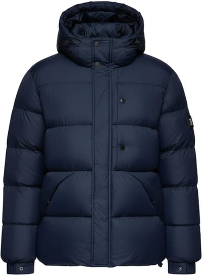 OMBRE Jas - Polyamide - Lange Mouw - Effen Marine S