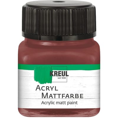 KREUL acryl matte verf, 20 ml - Reebruin