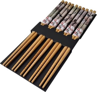 DongDong - Eetstokjes Japanse stijl - 5 paar - Dieren motief