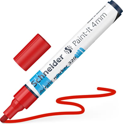 Schneider acrylmarker - Paint-It 320 - 4mm - rood - S-120202