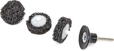 HBM 4-delige 50 mm Cleanset voor Metaal en Hout met 6 mm schacht