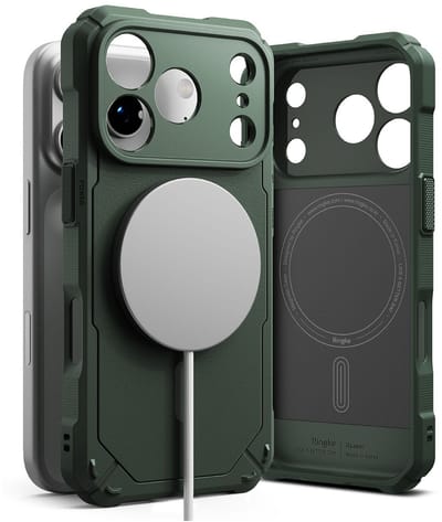Ringke Rugged Gear Magnetic - Hoesje Geschikt voor Apple iPhone 17 Pro - Back Cover Compatibel met MagSafe / Qi2 - Shockproof TPU - Groen