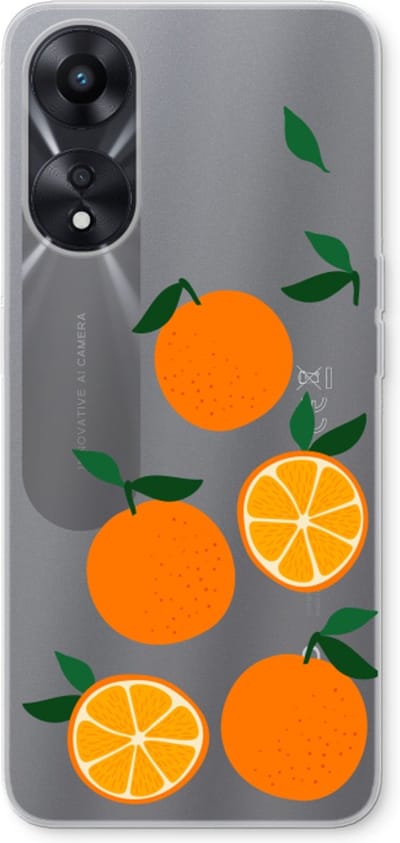 Case Company® - Hoesje geschikt voor Oppo A78 5G hoesje - Will you be my clementine - Soft Cover Telefoonhoesje - Bescherming aan alle Kanten en Schermrand