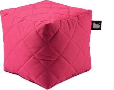 Extreme Lounging - b-box quilted - vierkante poef - binnen & buiten - UV- en waterbestendig - 40x40cm - Roze