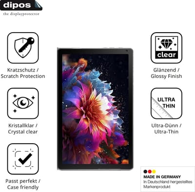 dipos – 2x Beschermfolie geschikt voor Laptok KB1001 10.1 | Krasbestendige & heldere Screenprotector Ultra-Thin