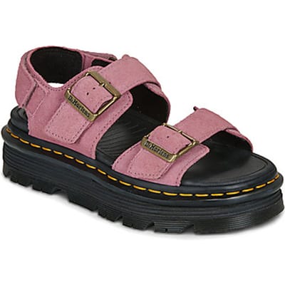 Sandalen met sleehak Dr. Martens ZebZag Sandal Dusty Rose EH Suede