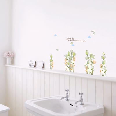 Muurstickers met liefde en bloemen