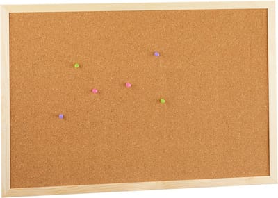 Prikbord/memobord naturel kurk 60 x 40 cm
