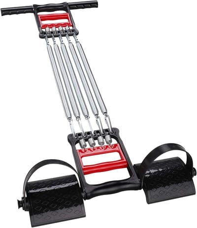 Multifunctionele 3-in-1 borstversterker voor mannen en vrouwen met handoefeningen, elastische voetpedalen en klemmen voor een complete workout