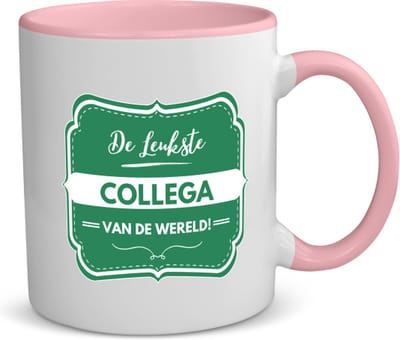 Akyol - de leukste collega van de wereld koffiemok - theemok - roze - Collega - iemand die een collega is - leukste ooit - werk - collega - verjaardagscadeau - kado - gift - geschenk - afscheidscadeau - welkomscadeau - verrassing - 350 ML inhoud