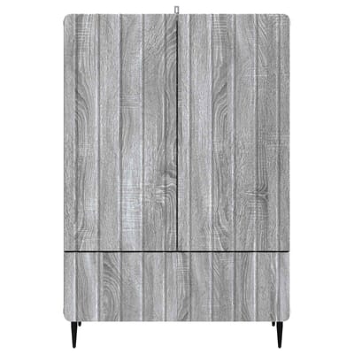 vidaXL - Dressoir - Grijs - sonoma - 66 - x - 34,5 - x - 97 - cm - Bewerkt - hout