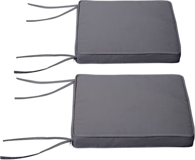 Outsunny - Outdoor zitkussenset - Polyester - 45x45x5cm - Donkergrijs