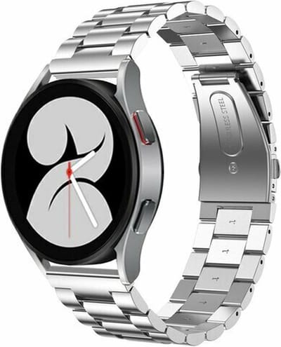 By Qubix - 20mm - Stalen schakelband - Zilver - Geschikt voor Huawei watch GT 2 (42mm) - Huawei watch GT 3 (42mm) - Huawei watch GT 3 Pro (43mm)