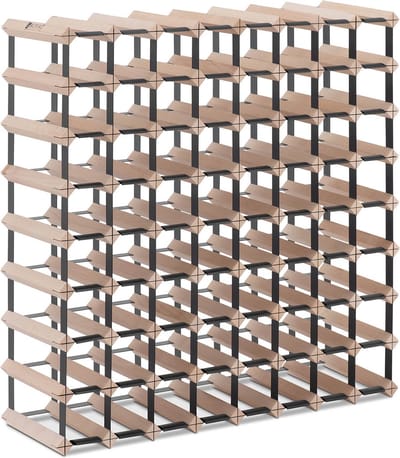 SMH LINE® Wijnrek - 91 flessen - Traditional Wijnrek - Metaal en Hout