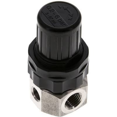 Drukregelaar G1/4'' 320l/min 0.5-6.0bar/7-87psi Roestvrij staal Gassen Vloeistoffen