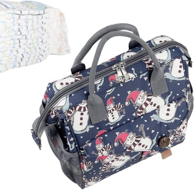 Luiertas - Baby tas - Onderweg georganiseerd - Waterdicht met flessenzak - 25x16x23cm - Blauw