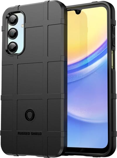 MobyDefend Hoesje - Geschikt voor Samsung Galaxy A16 - Rugged Shield TPU Backcover - Zwart