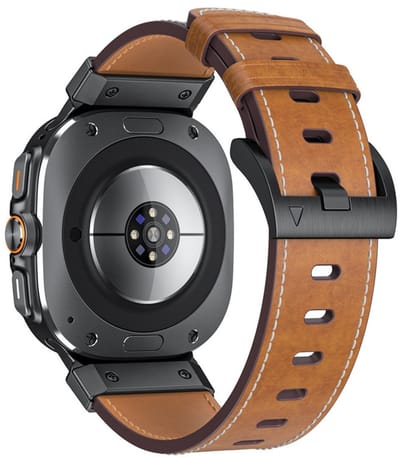 Leren bandje - geschikt voor Samsung Galaxy Watch Ultra (47mm) / Ultra 2025 (47mm) - bruin