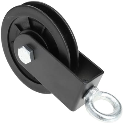 Fitness Katrol - Gym Pulley - Kracht Training - Geluidsarme Werking - 15.5 x 9.2 cm - Zwart