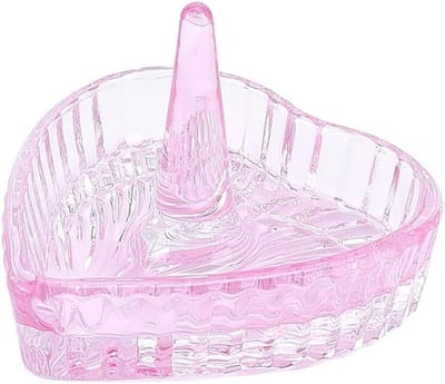 Kristallen hartvormige ringhouder schotel, 3,1 inch glazen sieraden dienblad voor opslag, schattig snuisterij dienblad en sieraden rek voor vrouwen, ideaal voor Moederdag en vriendschapsgeschenken