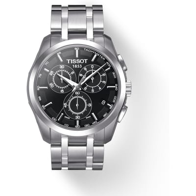 Tissot Roestvrij Staal Zwarte Wijzerplaat Heren Modehorloge T035.617.11.051.00 zwart