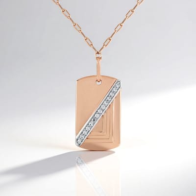 Cavill - Zilveren Ketting met 14 Cambodjaanse Zirkonen - 925 Sterling Zilver Roségoud Verguld - 70 cm Lange Ketting - Elegante Dames Sieraad