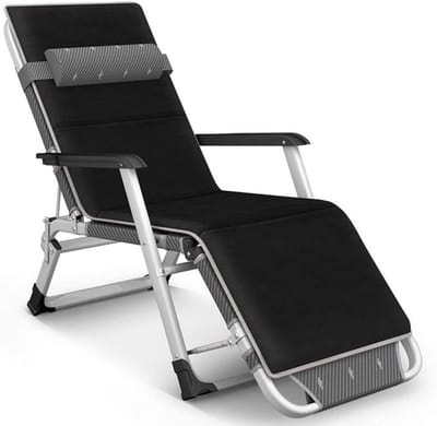 Opvouwbare ligstoel - Tuinstoel relax - Ontspannen in de zon - Robuust stalen frame - 178 cm lang - Geel