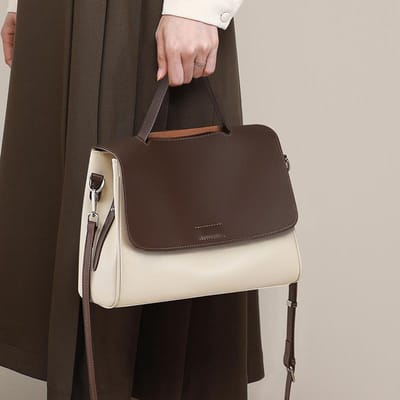 Nieuw design, luxe crossbodytas, draagbare leren moedertas black