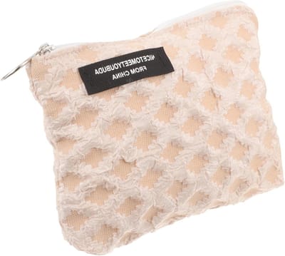 Maandverband Opbergzak - Hygiene Pouch - Hygiënisch Opbergen - Waterdicht Ontwerp - 15 x 12 cm - Beige