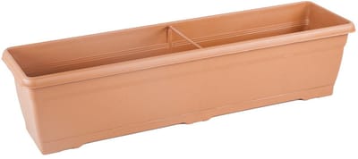 Bloembakken met wateropvang - vaste waterschaal - terra cotta - Balkonbak - 72cm Kruidenbak - Plantenbak