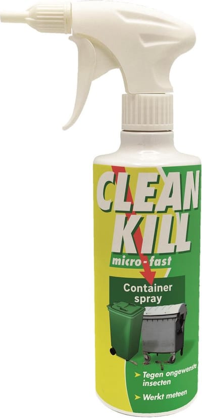 BSI - Clean Kill Micro-Fast - Insecticide spray tegen kruipende insecten in en rond vuilnisbakken en afvalcontainers - 500 ml