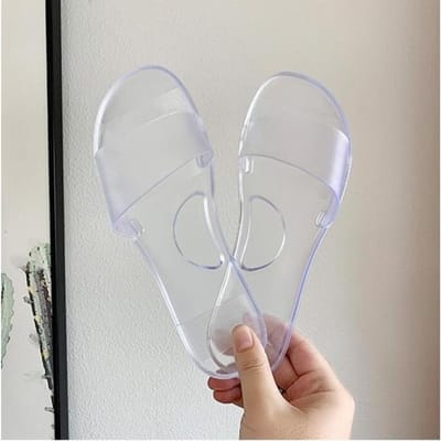 Sandalen Vrouwen Jelly Schoenen Snoep Kleuren Transparante Slides Vrouwen Strand Schoenen Platte Zomer Sandalen Outdoor Y2K 42 transparant